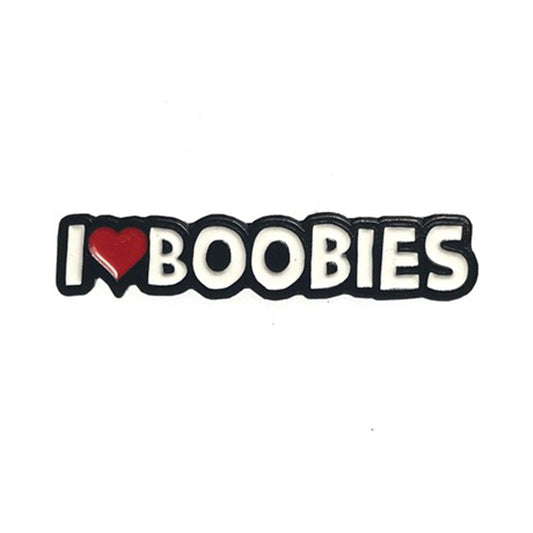GEEKY & KINKY - I HEART BOOBIES ENAMEL PIN