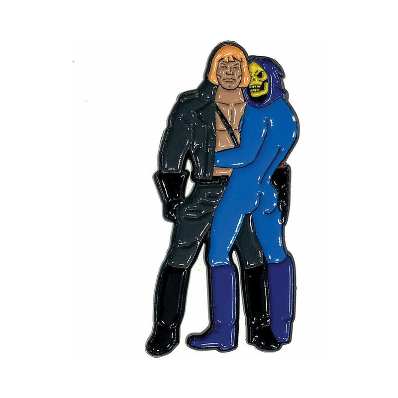 GEEKY & KINKY STRONGMAN AND SKELETON GUY ENAMEL PIN