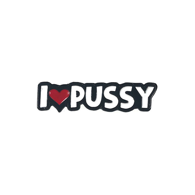 GEEKY & KINKY I HEART PUSSY ENAMEL PIN