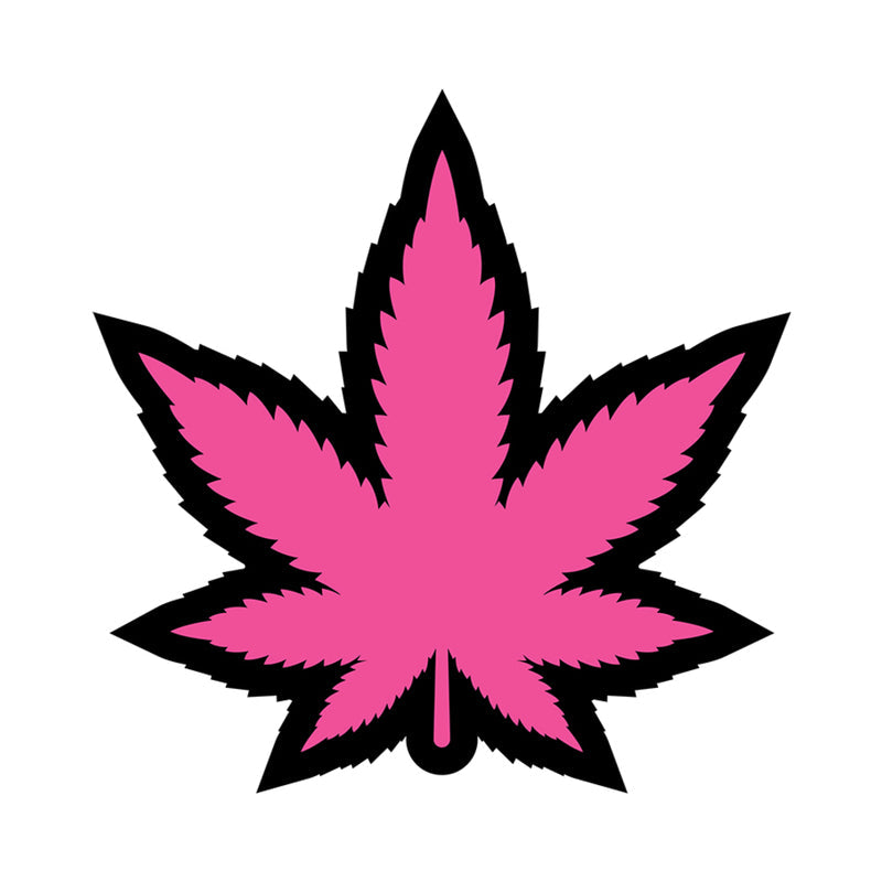 WOOD ROCKET - WEED PIN PINK MARIJUANA LEAF