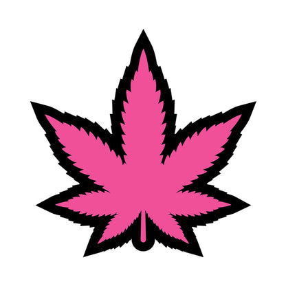 WOOD ROCKET - WEED PIN PINK MARIJUANA LEAF