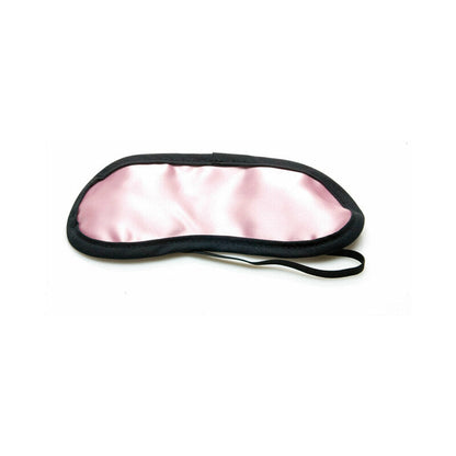 FOXTAILS - SEX KITTEN SATIN EYE MASK PINK WITH BLACK TRIM