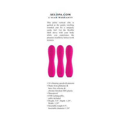 SELOPA RAZZLE DAZZLE RECHARGEABLE VIBE SILICONE PINK