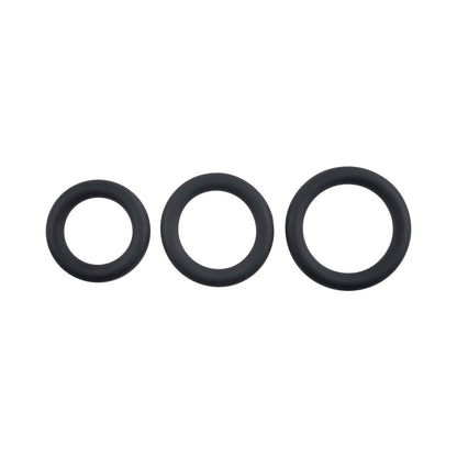 SELOPA 3 RING CIRCUS COCK RING SET SILICONE BLACK