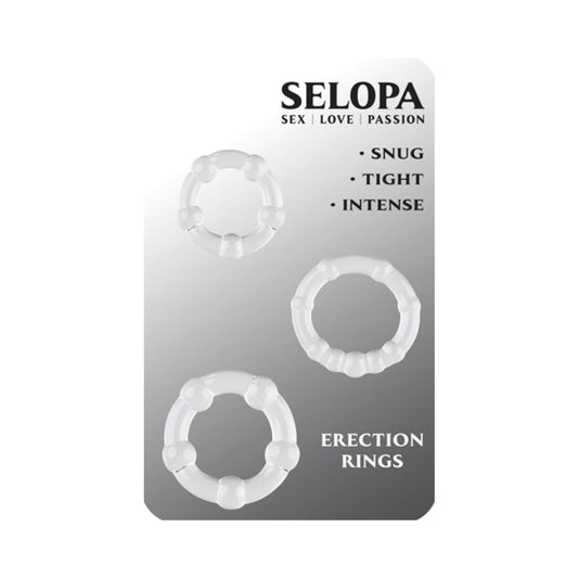 SELOPA - ERECTION RINGS COCK RING SET CLEAR