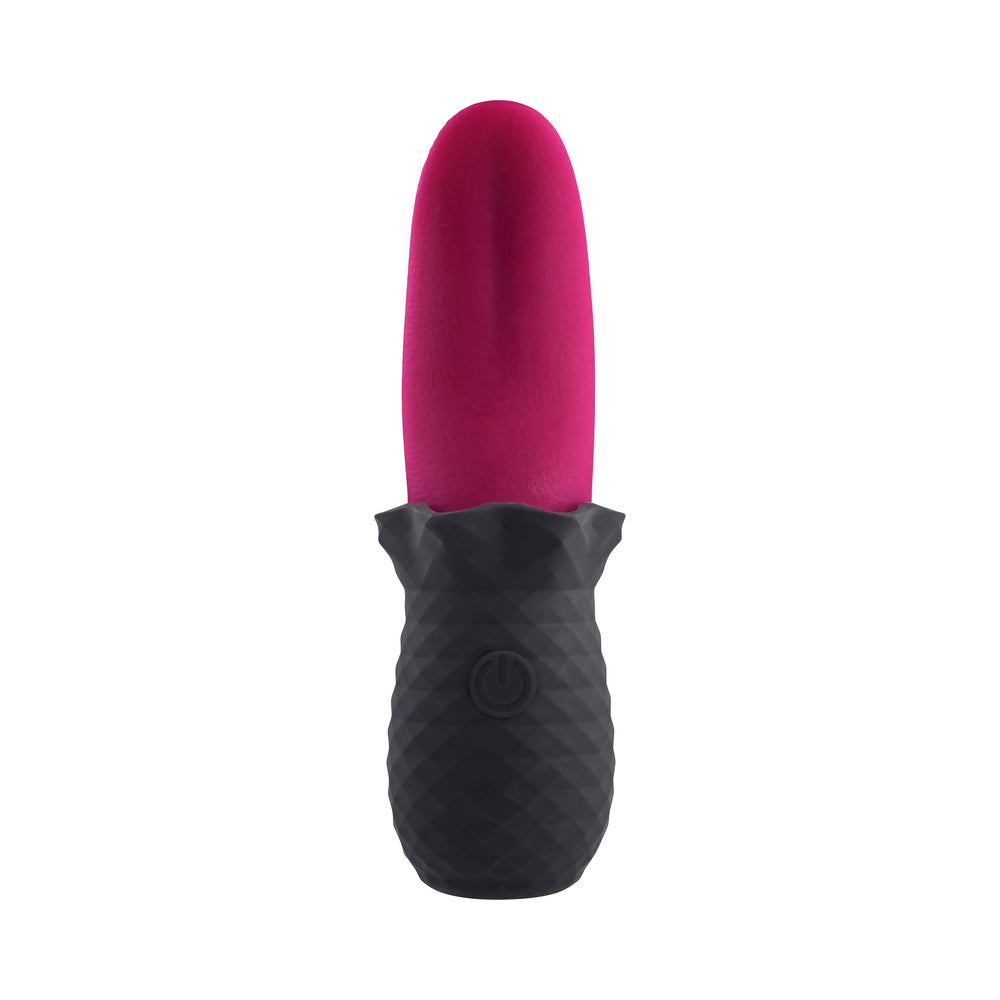 SELOPA - TONGUE TEASER VIBE RECHARGEABLE SILICONE PINK BLACK