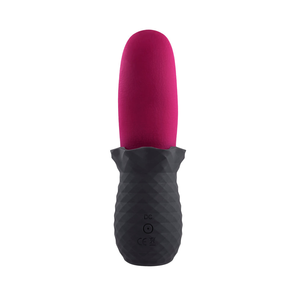 SELOPA - TONGUE TEASER VIBE RECHARGEABLE SILICONE PINK BLACK