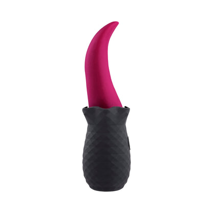 SELOPA TONGUE TEASER VIBE RECHARGEABLE SILICONE PINK BLACK