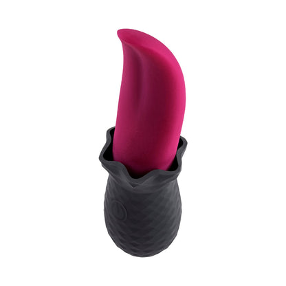 SELOPA - TONGUE TEASER VIBE RECHARGEABLE SILICONE PINK BLACK