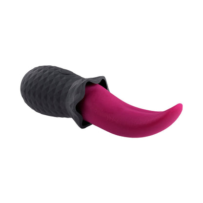SELOPA - TONGUE TEASER VIBE RECHARGEABLE SILICONE PINK BLACK