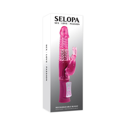 SELOPA - VIBRADOR CONEJITO RECARGABLE ROSA