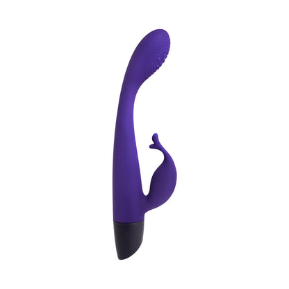 SELOPA PLUM PASSION RECHARGEABLE DUAL STIM SILICONE PURPLE