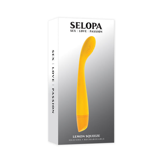 SELOPA - VIBRADOR RECARGABLE DE SILICONA LIMÓN AMARILLO
