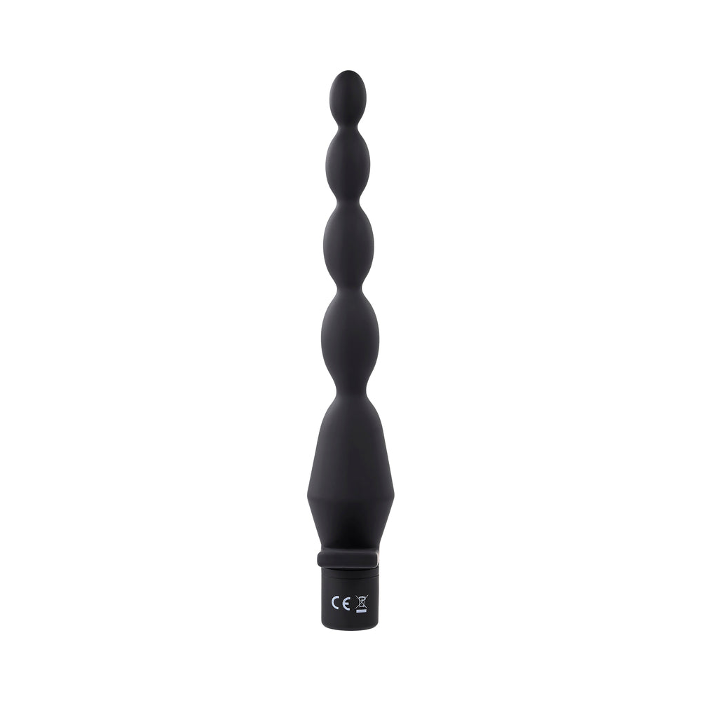 SELOPA - VIBRATING BUTT BEADS RECHARGEABLE ANAL SILICONE BLACK