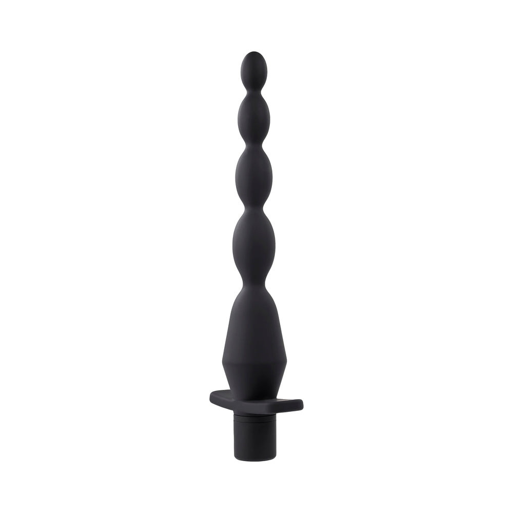 SELOPA VIBRATING BUTT BEADS RECHARGEABLE ANAL SILICONE BLACK