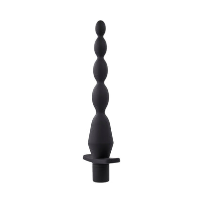 SELOPA VIBRATING BUTT BEADS RECHARGEABLE ANAL SILICONE BLACK