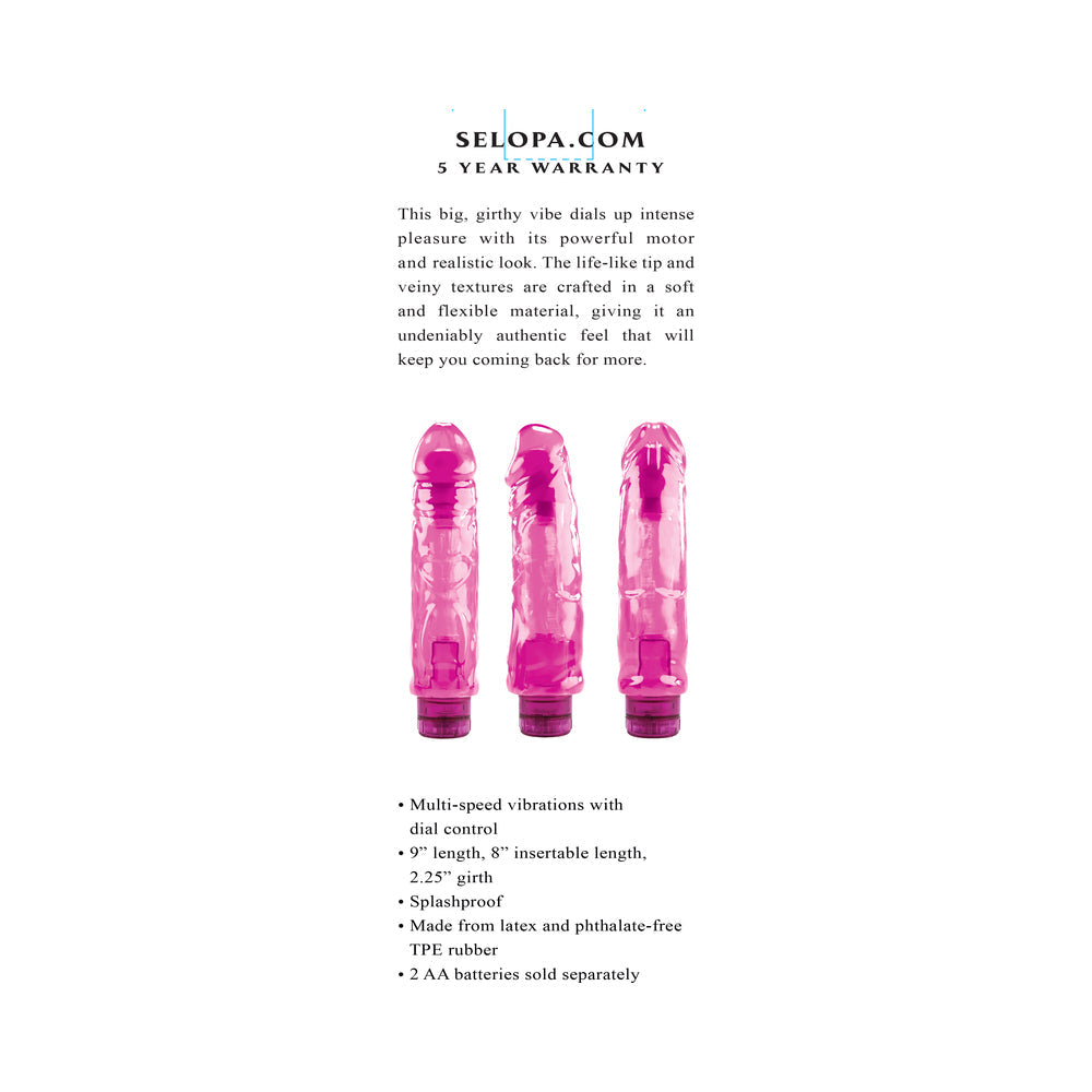 SELOPA THICC BOI VIBRATING VIBE RUBBER PINK