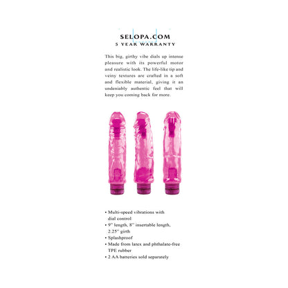 SELOPA - THICC BOI VIBRATING VIBE RUBBER PINK