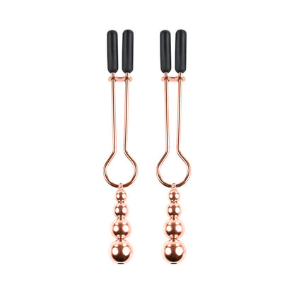 SELOPA BEADED NIPPLE CLAMPS STAINLESS STEEL ROSE GOLD