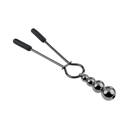 SELOPA - BEADED NIPPLE CLAMPS STAINLESS STEEL BLACK CHROME