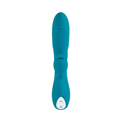 EVOLVED FIERCE FLICKER RECHARGEABLE DUAL STIM VIBE SILICONE TEAL