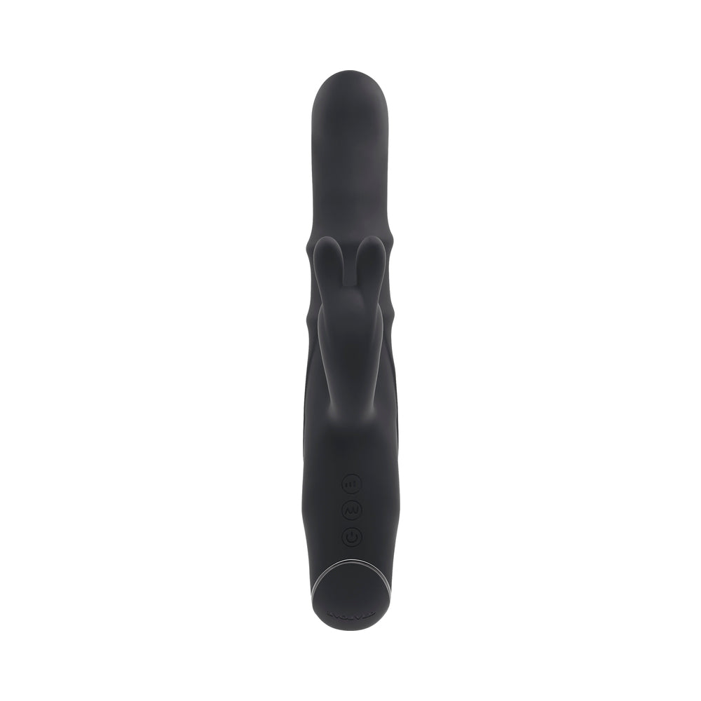 EVOLVED RINGMASTER RECHARGEABLE DUAL STIM VIBE SILICONE BLACK