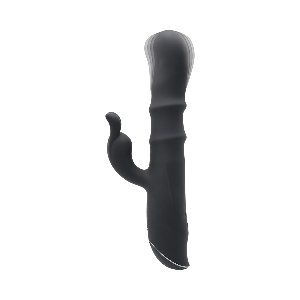 EVOLVED RINGMASTER RECHARGEABLE DUAL STIM VIBE SILICONE BLACK