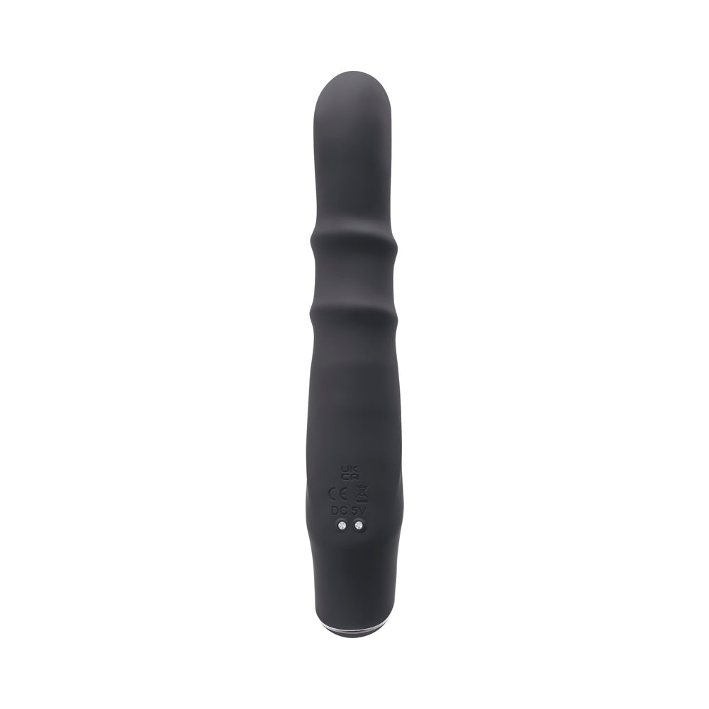 EVOLVED RINGMASTER RECHARGEABLE DUAL STIM VIBE SILICONE BLACK