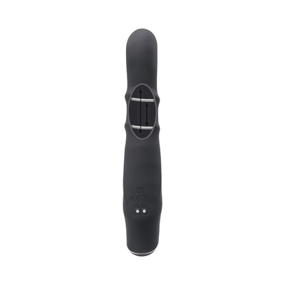 EVOLVED RINGMASTER RECHARGEABLE DUAL STIM VIBE SILICONE BLACK
