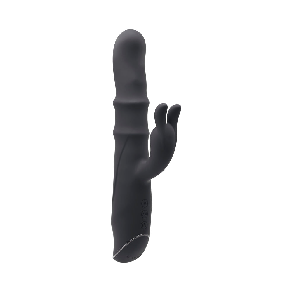 EVOLVED RINGMASTER RECHARGEABLE DUAL STIM VIBE SILICONE BLACK
