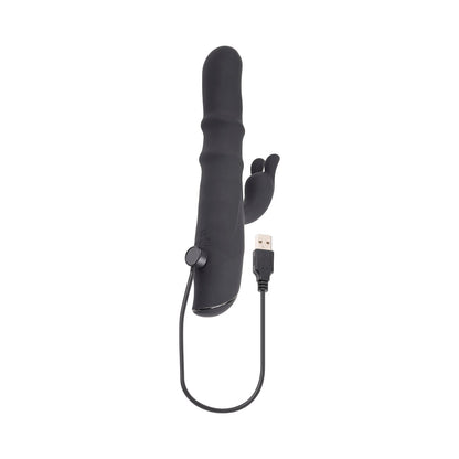 EVOLVED RINGMASTER RECHARGEABLE DUAL STIM VIBE SILICONE BLACK