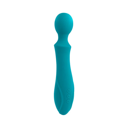 EVOLVED WANDERFUL SUCKER RECHARGEABLE WAND WITH SUCTION SILICONE TEAL