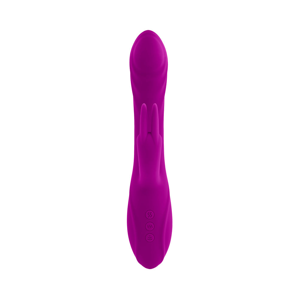 EVOLVED - FOURGASM RECHARGEABLE TRIPLE STIM VIBE WITH SUCTION SILICONE PURPLE