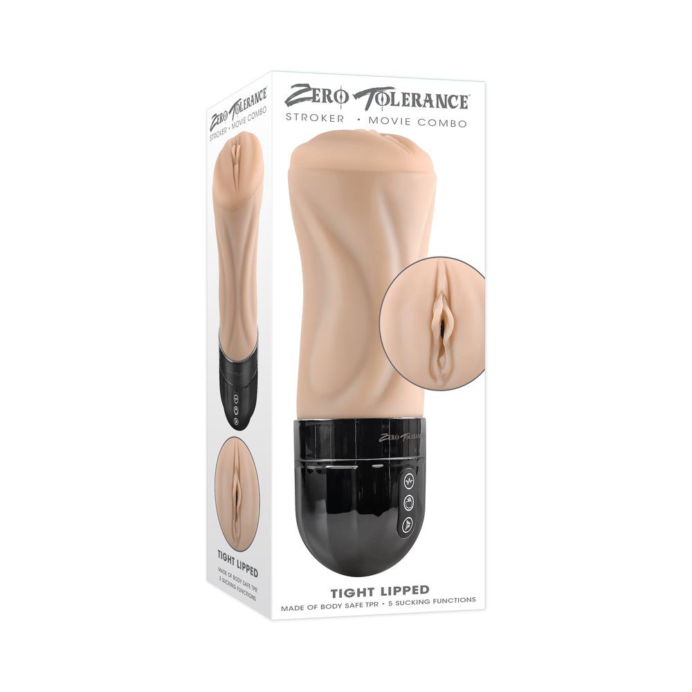 ZERO TOLERANCE TIGHT LIPPED RECHARGEABLE STROKER WITH SUCTION LIGHT