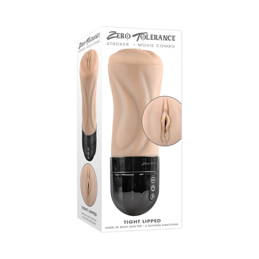 ZERO TOLERANCE - TIGHT LIPPED RECHARGEABLE STROKER WITH SUCTION LIGHT
