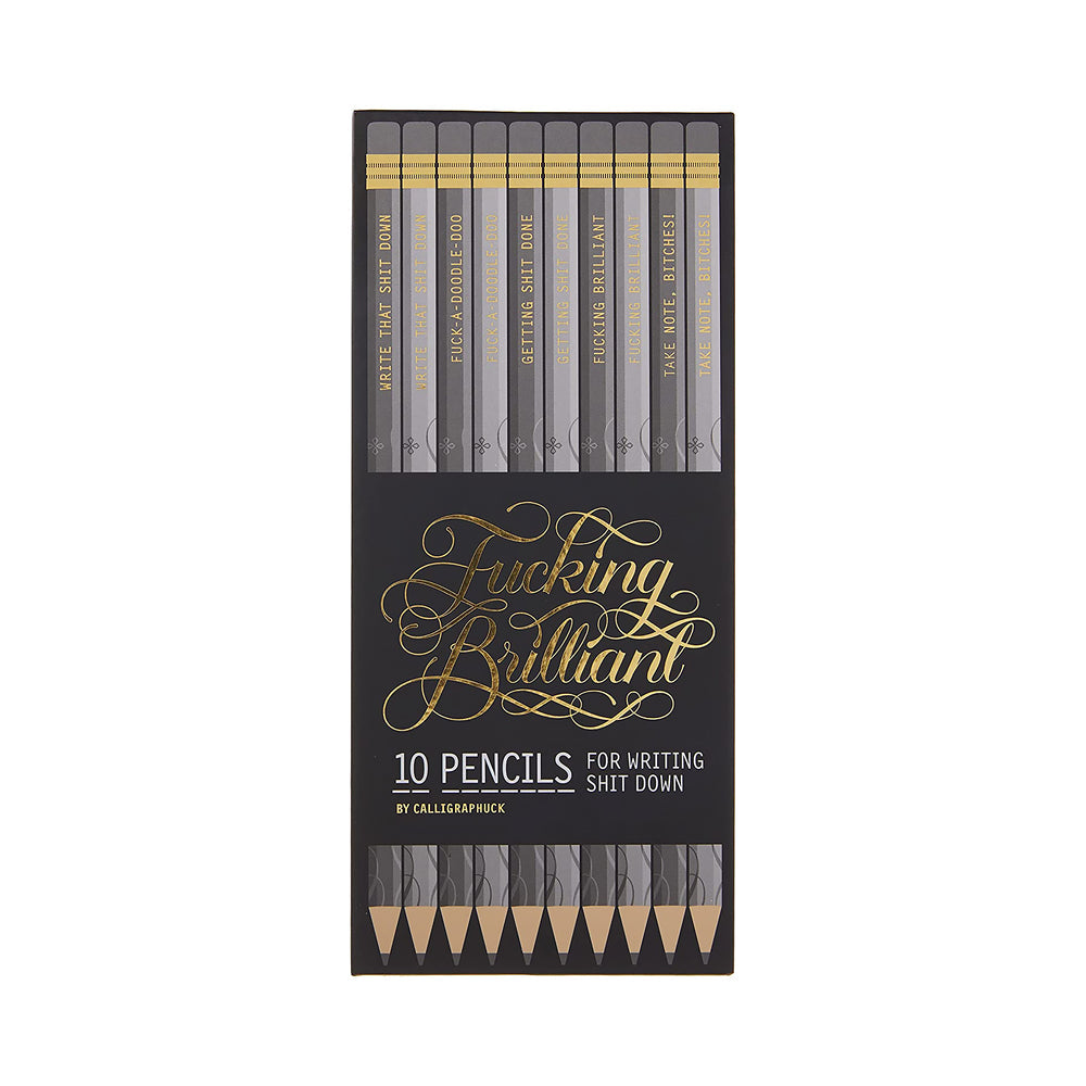 HACHETTE - CALLIGRAPHUCK FUCKING BRILLIANT PENCILS 10-PACK