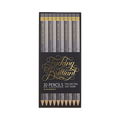 HACHETTE - CALLIGRAPHUCK FUCKING BRILLIANT PENCILS 10-PACK