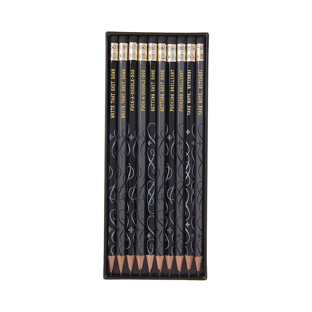HACHETTE - CALLIGRAPHUCK FUCKING BRILLIANT PENCILS 10-PACK
