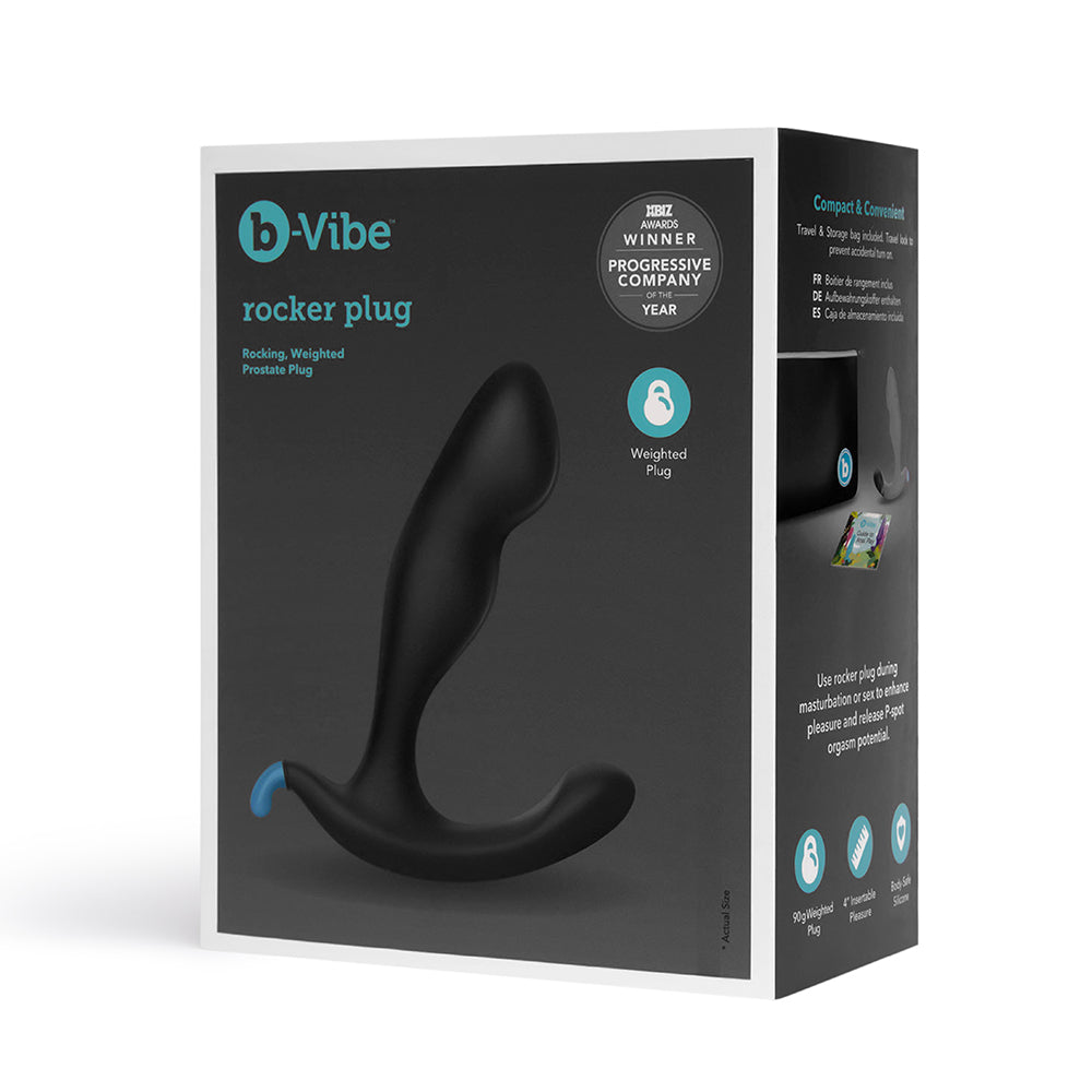 B-VIBE ROCKER ROCKING WEIGHTED PROSTATE PLUG BLACK