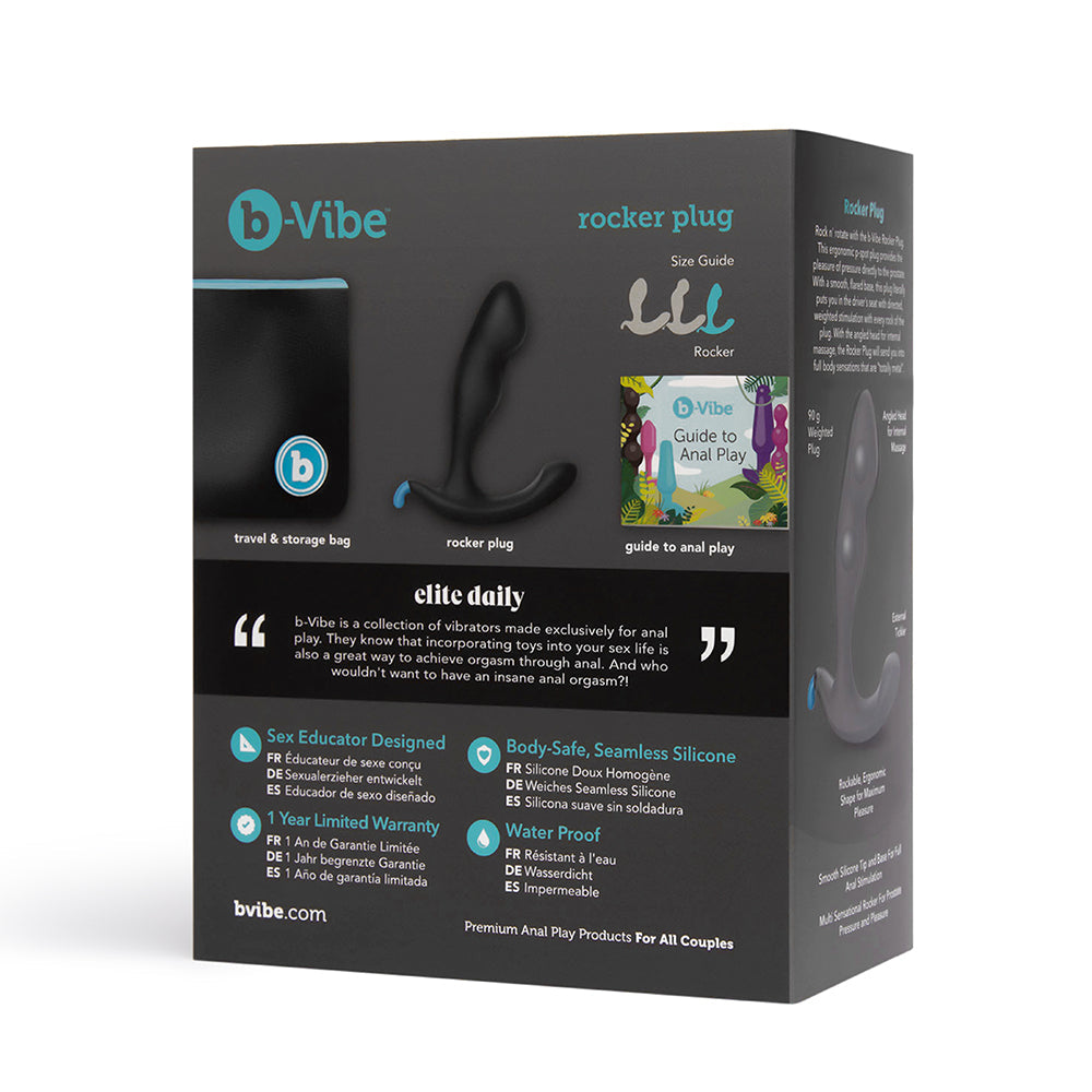 B-VIBE ROCKER ROCKING WEIGHTED PROSTATE PLUG BLACK