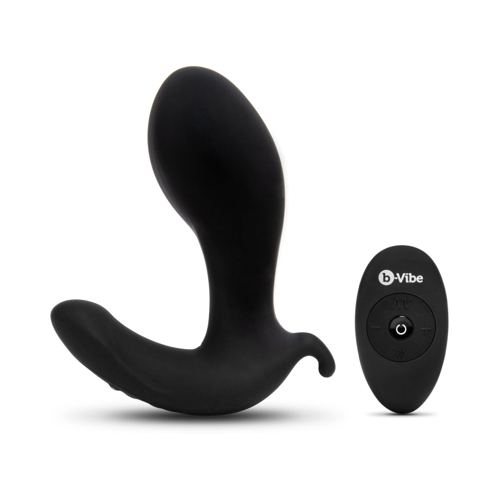 B-VIBE - EXPAND: TAPÓN ANAL CON CONTROL REMOTO, EXPANDIBLE Y VIBRADOR, NEGRO