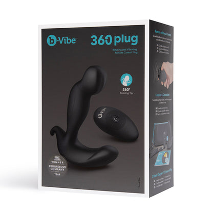 B-VIBE 360 ROTATING AND VIBRATING REMOTE CONTROL PLUG BLACK