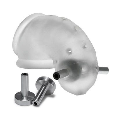 OXBALLS AIRLOCK ELECTRO AIR-LITE VENTED CHASTITY CLEAR ICE