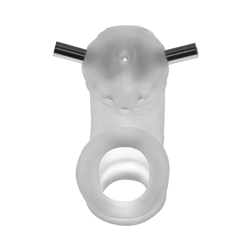 OXBALLS AIRLOCK ELECTRO AIR-LITE VENTED CHASTITY CLEAR ICE
