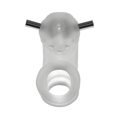 OXBALLS AIRLOCK ELECTRO AIR-LITE VENTED CHASTITY CLEAR ICE