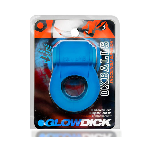 OXBALLS GLOWDICK COCKRING WITH LED BLUE ICE