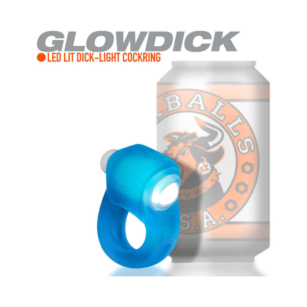 OXBALLS GLOWDICK COCKRING WITH LED BLUE ICE