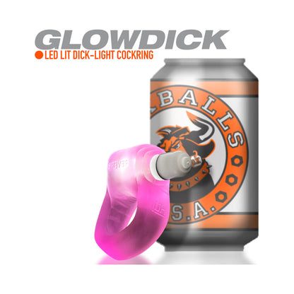 OXBALLS GLOWDICK COCKRING WITH LED PINK ICE