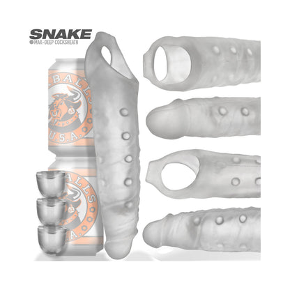 OXBALLS SNAKE DEEP-REACHER COCKSHEATH CLEAR ICE