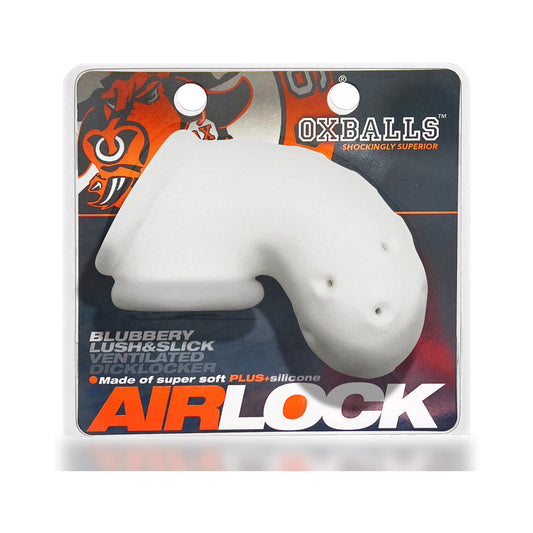 OXBALLS AIRLOCK AIR-LITE VENTED CHASTITY WHITE ICE